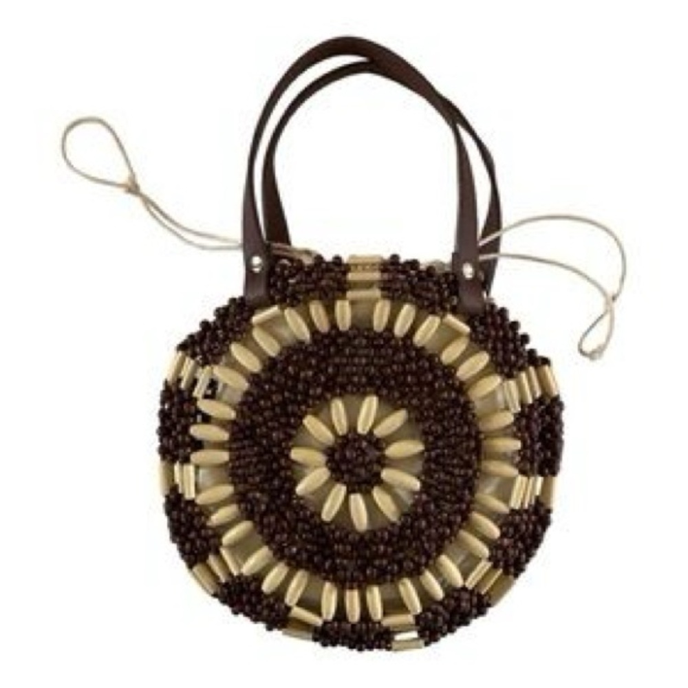Anthropologie beaded round mini Purse